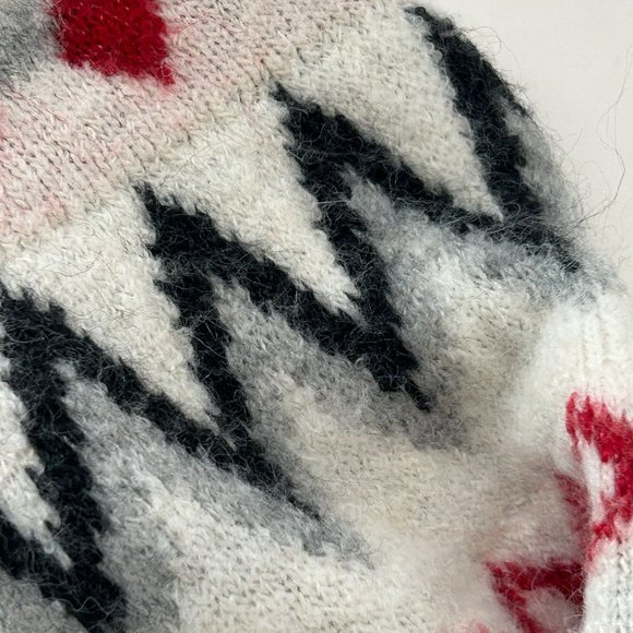 H&M Winterland Jacquard Sweater Jumper Wool Content Fair Isle Holiday Women Sz M - Picture 9 of 12